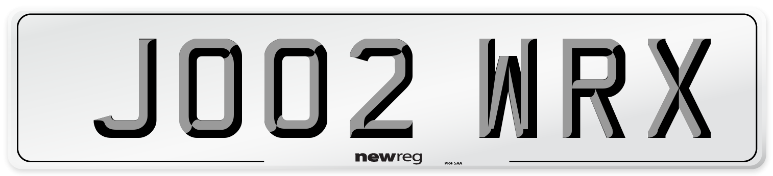 JO02 WRX Number Plate from New Reg